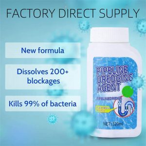 Powerful Pipe Dredging Agent for Kitchen and Toilet Pipelines – Dissolves 200+ Blockages and Kills of Bacteria