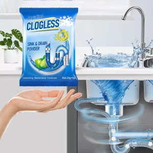 ! Kitchen Drain Unclogging Powder – Dissolves Grease & Residues Instantly with Natural Enzyme Formula
