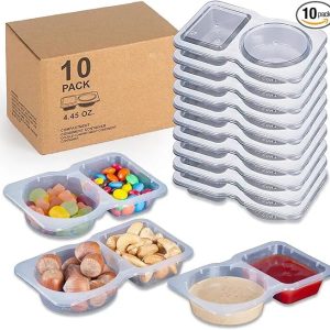 HOT SALE Double Compartment Snack Containers With Lids