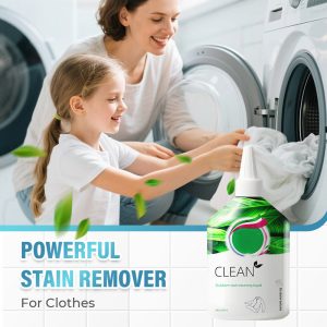 Powerful Stain Remover for Clothes – Erases Grease, Wine, Ink Stains in Seconds, Gentle on Fabrics