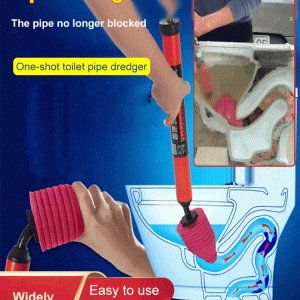 Household High-pressure Manual Toilet Drain Pipe Unblocker