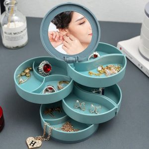 Hot Sale 4 Layers Rotatable Jewelry Storage Box