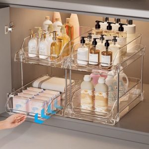 2025 Hot SaleMultifunctional pull-out organizer for under the bathroom sin