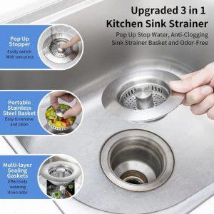 Hot Sale ⏳New Upgraded Sink Bounce Core Drain Strainer