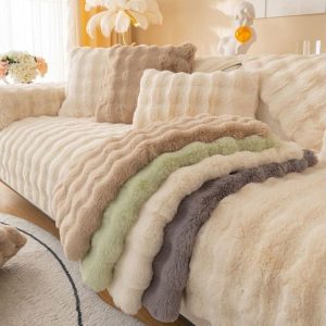 Thickened Plush Sofa Cover