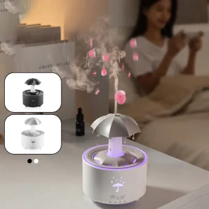 7 Color Rotating Raindrop Aromatherapy HumidifierColorful Light Show Fragrant Mist Creating a Dreamy Home Atmosphere