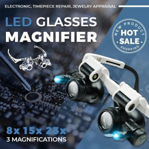 Hot Sale ⏳LED Glasses Magnifier23x