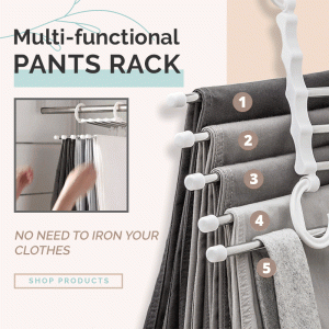 Buy More Save MoreHousehold Multifunctional Telescopic Folding Multi-layer Pants Storage Rack