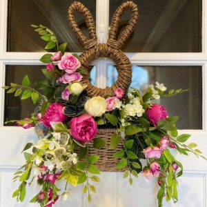 Easter Hot Sale! – Bunny Basket Hanging Wall Pocket Spring Decor